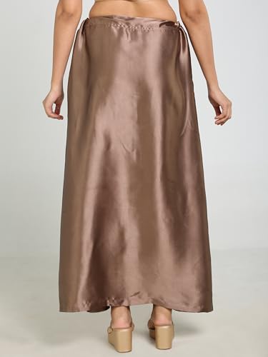 Image of Madhu Fashion Women's Satin Saree Petticoat Saree Underskirt