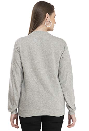 Image of IndiWeaves Women Fleece Warm Sweatshirt for Winters (XL,Grey,Purple,Mustard) Pack of 3