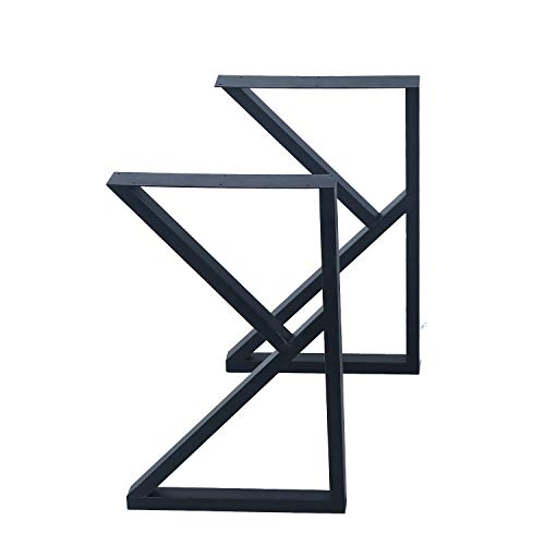 Product Deal TOKIKA Industrial Rustic Furniture Legs 28” H x 17.7” W Decory K-Shaped Table Legs,Heavy Duty Metal Desk Legs,Dining Table Legs, DIY Iron Brackets Bench Legs(Set of 2, Black)