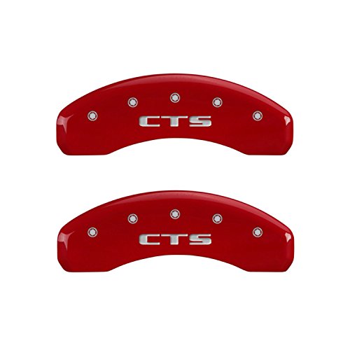Image of MGP Caliper Covers 35011SCTSRD Caliper Cover with Red Powder Coat Finish, (Set of 4)