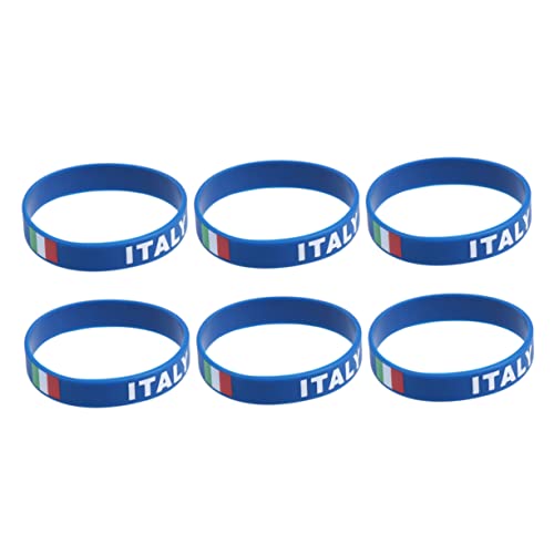 Toddmomy Country Flag Silicone Bracelet - 10pcs Silicone Flag Bracelet Italy Country Flag Bracelet Rubber Italy Wristbands Sports Rubber Bracelets Country Silicone Wristbands Women's Bracelet