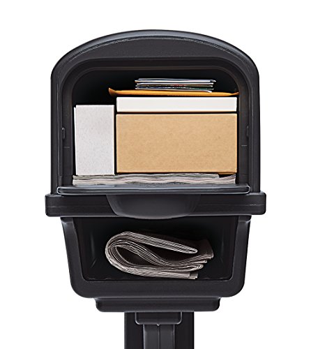 image for Gibraltar Mailboxes Gentry Large Capacity Double-Walled Plastic Black,