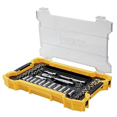 Dewalt Socket Set With Toughsystem Tray, 3/8 In., 37-Piece Set (Dwmt45400) #TOP2