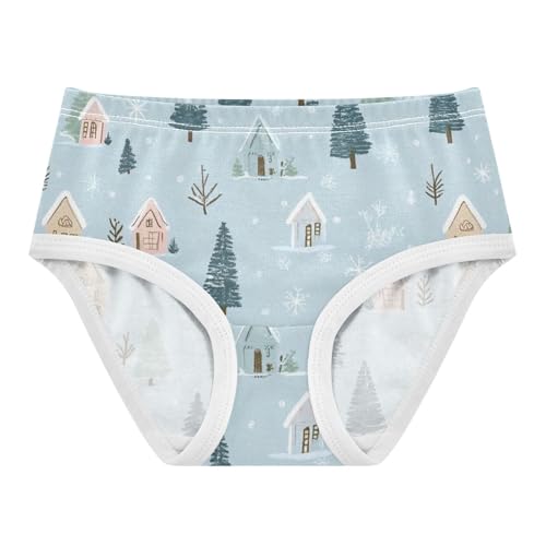 Christmas Tree Girls' Hipster Triangle Panties Breathable Toddler Underwear for Kids in Sizes 2T,3T, 4T, 5T, 6Y and 8Y