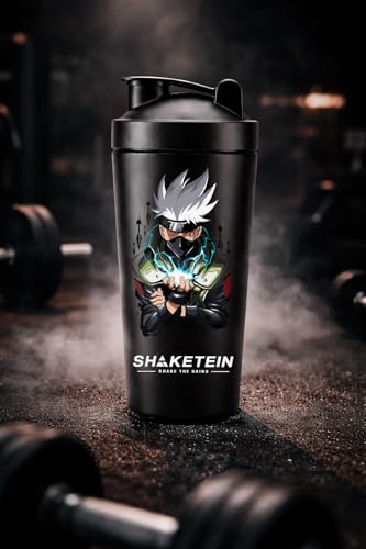 Image of Stainless Steel Gym Shaker Bottle 750ml | Leak Proof Protein Mixer Shaker | BPA Free | Metal Sports Water Bottle for Gym, Workout & Fitness (ka 01-BLACK)