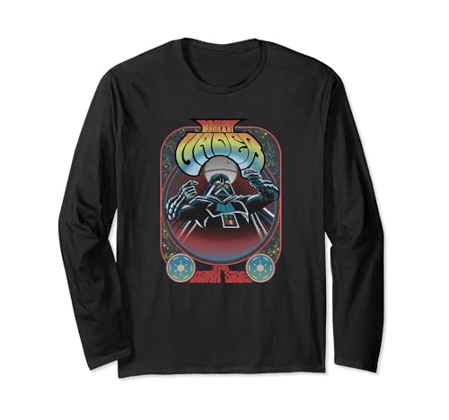 Star Wars T-shirt manches longues rétro Dark Vador imprimé vintage noir