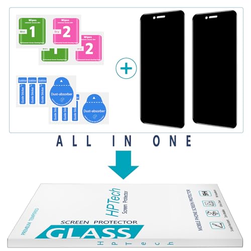 HPTech (2 Pack) Privacy Screen Protector Designed for iPhone 11 Pro Max, XS Max 6.5-inch Anti-Spy Tempered Glass, Anti Scratch, Bubble Free by HPTech - Image 7