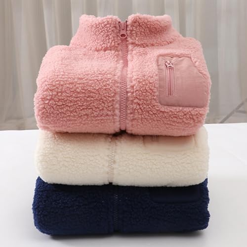 LittleSpring Neutral Boys Girls Sherpa Fleece Vest with Full Zip2
