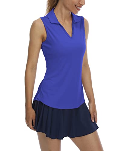 Polo de golf sans manches débardeur tennis col en V séchage rapide