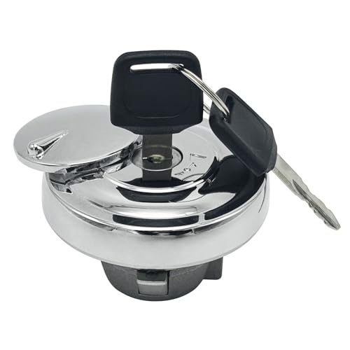 Image of Gas Fuel Tank Cap Gas Locking Cap Lid Cover with 2 Keys for Yamaha SR400 XV1600 XVS125 XVS250 XVS650 XVS950 XVS1100 XVZ1300 XV1700 V-Star Motorcycle Fuel Gas Tank Cap Key kit