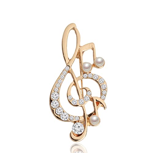 Image of POTIY Musical Note Pin Treble Clef Musician Lapel Musical Note Pin Brooch Music Jewelry Singer Jewelry