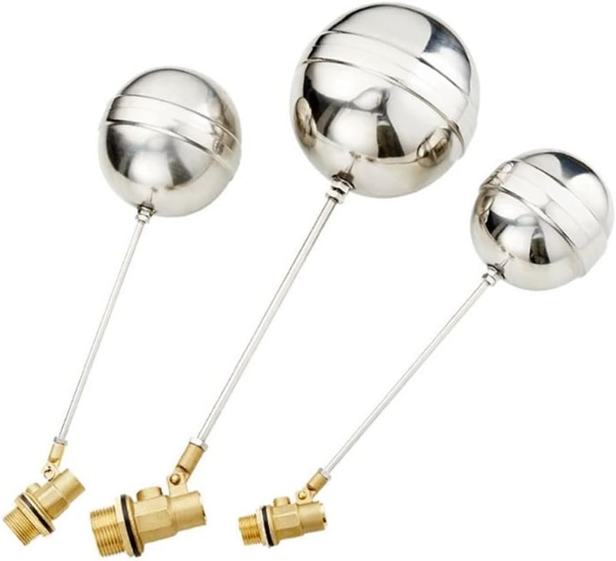 float,float valve, 1 Pcs Float Valve For Water Tank Stainless Steel Float Ball Valve, DN15 DN20 DN25 Floating Ball Valve Switch Automatic Brass Toilet Valve Float Valves Adjustable Male Thre
