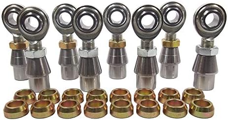 QSC 5/8 X 5/8-18 Economy 4-Link Rod End Kit with 5/8 Steel Cone Spacers & Bungs .095 Wall, Rod End, Heim Joint