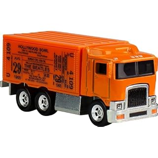 Hot Wheels Premium Toy Truck, 1:64 Scale Die-Cast Beatles Semi Replica with Hollywood Bowl Ticket Deco, for Pop Culture Fans - Les Beatles, Paul McCartney, John Lennon, RIngo Starr, George Harrison Hot Wheels Premium Toy Truck, 1:64 Scale Die-Cast Beatles Semi Replica with Hollywood Bowl Ticket Deco, for Pop Culture Fans – Image 2