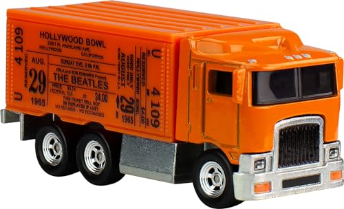 Hot Wheels Premium Toy Truck, 1:64 Scale Die-Cast Beatles Semi Replica with Hollywood Bowl Ticket Deco, for Pop Culture Fans - Les Beatles, Paul McCartney, John Lennon, RIngo Starr, George Harrison Hot Wheels Premium Toy Truck, 1:64 Scale Die-Cast Beatles Semi Replica with Hollywood Bowl Ticket Deco, for Pop Culture Fans – Image 2