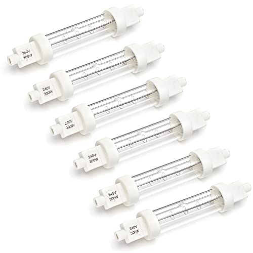 Catering Parts UK Heat Lamps 300w 240v Gantry Lights Jacketed Food Lamp 118mm R7S Part No LA01 Push Fit (6)