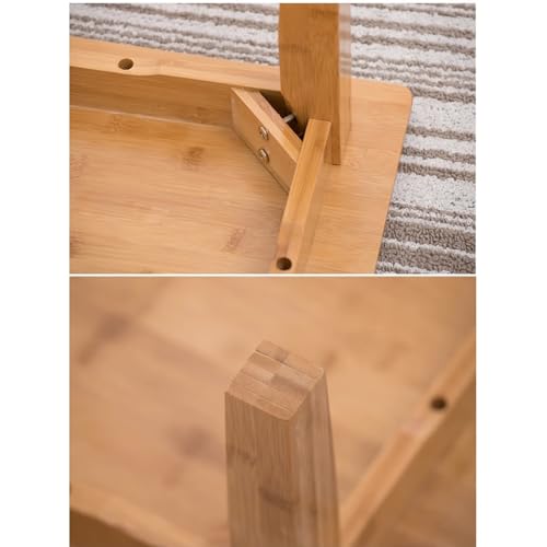 Plateau de lit multifonction bambou table basse carrée 60cm - 8