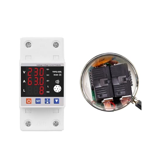 Relé protector de fugas de 63A para control de sobre y bajo voltaje 4