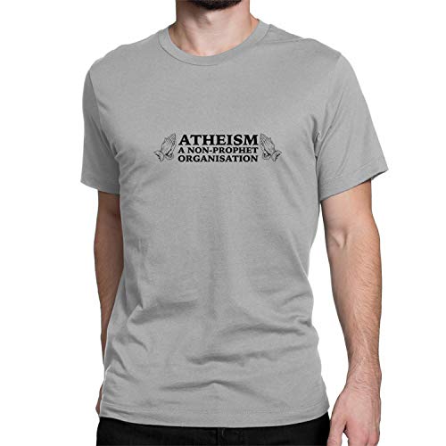 T-shirt athéisme Art-01 gris M idéal pour vos sorties urbaines