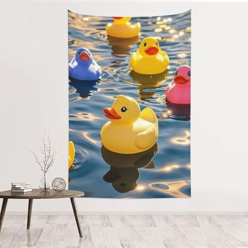 Tapisserie murale canards en caoutchouc deco salon et chambre a coucher