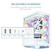 SAMA V50 Mid Tower Gaming PC Case with Dual Tempered Glass, 4×ARGB PWM Fans, High Airflow Chassis with 360mm Radiator Support, USB-C Port, Easy Cable Management – White