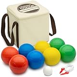GoSports 90 mm Composite Bocce Ball Set - Outdoor Lawn Game