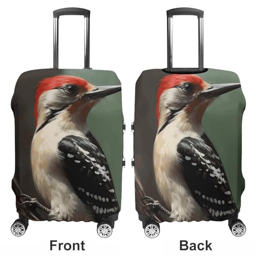 Woodpecker Printed Luggage Cover Protector, Fits 18-32 Inch Luggage3