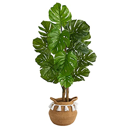Nearly Natural 4ft. Monstera Artificial Tree in Boho Chic Handmade