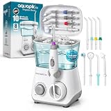 Irrigador Dental Aquapik 100, Irrigador Bucal, 10 Niveles, 8 Boquillas