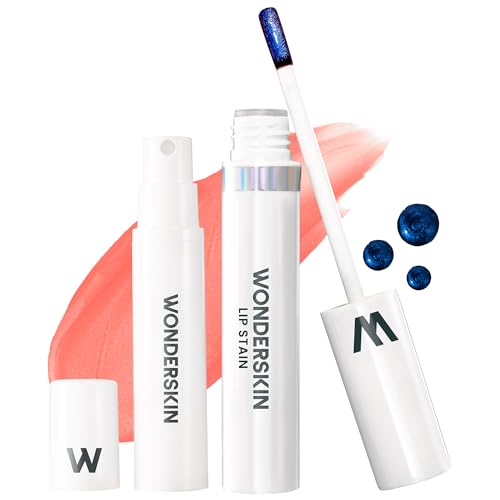 Image of Wonderskin Wonder Blading Lip Stain Peel Off and Reveal Kit - Long Lasting, Waterproof Pink Lip Tint, Transfer Proof Natural Makeup Stain Kit (Crush)