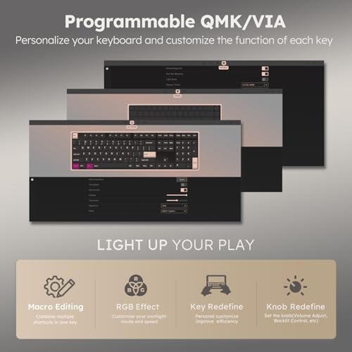 Image of RK ROYAL KLUDGE R87 Pro Wired Mechanical Keyboard with Hot Swappable Knob 75% Creamy Gaming Keyboard 88 Keys TKL Gasket Mounted RGB Backlit with QMK /VIA, MDA Profile, Linear Creamy Switch, Black