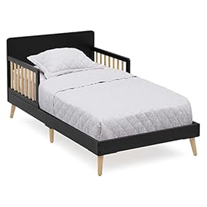 Logan Wood Toddler Bed, Greenguard Gold Certified, Midnight Grey/Natural