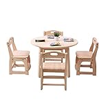 ● Apariencia moderna y simple: mesa redonda clásica, líneas suaves, silla con respaldo, sin inclinación, complemento perfecto para el dormitorio de los niños, sala de juegos, escuela, guardería, etc., como un regalo para su hijo, también es una buena opción.