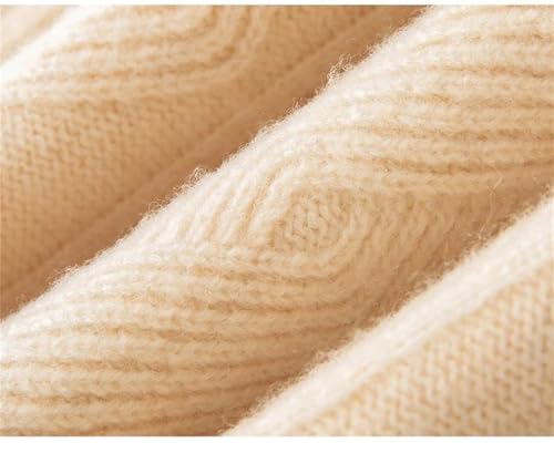 Men's 100% Merino Wool Sweater Turtleneck Crossing Textured Pullover Fall Thickening Jumper Top4