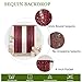 ShinyBeauty Sequin Curtains 2 Panels 2ftx8ft Wine Glitter Backdrop for YouTube Videos Burgundy Sequin Curtains for Backdrop