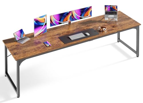 Image of Huuger Computer Desk, 86.6 Inch Home Office Desk