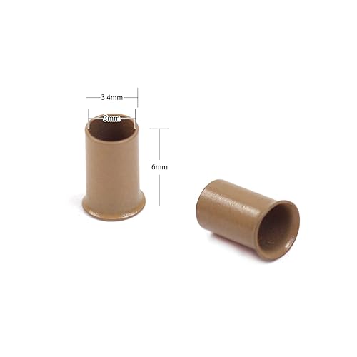 Miniatura 7 de 1000 piezas de 0.134 in de micro anillo de eslabones de cobre tubos de cuentas para extensiones de cabello humano I-Tip (negro + marrón oscuro +