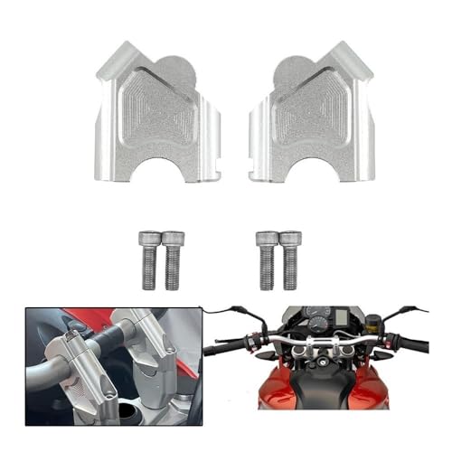 Abrazadera elevador manillar moto F650 soluciona fatiga de espalda 5