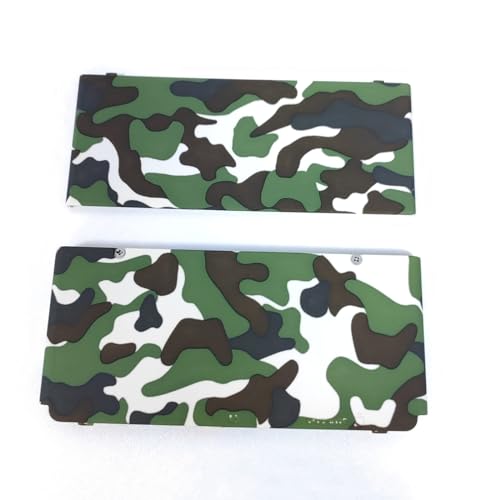 Image of Hzxkqmil Front Back Housing Shell Case Cover Top /Bottom Faceplate Plates Replacement for Nintendo New 3DS Console (Camo Green)