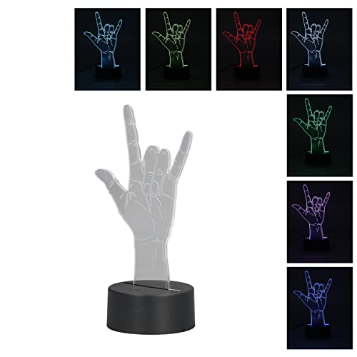 Lámpara de Mesa de Noche Acrílica 16cm 7 Colores USB miniatura 2