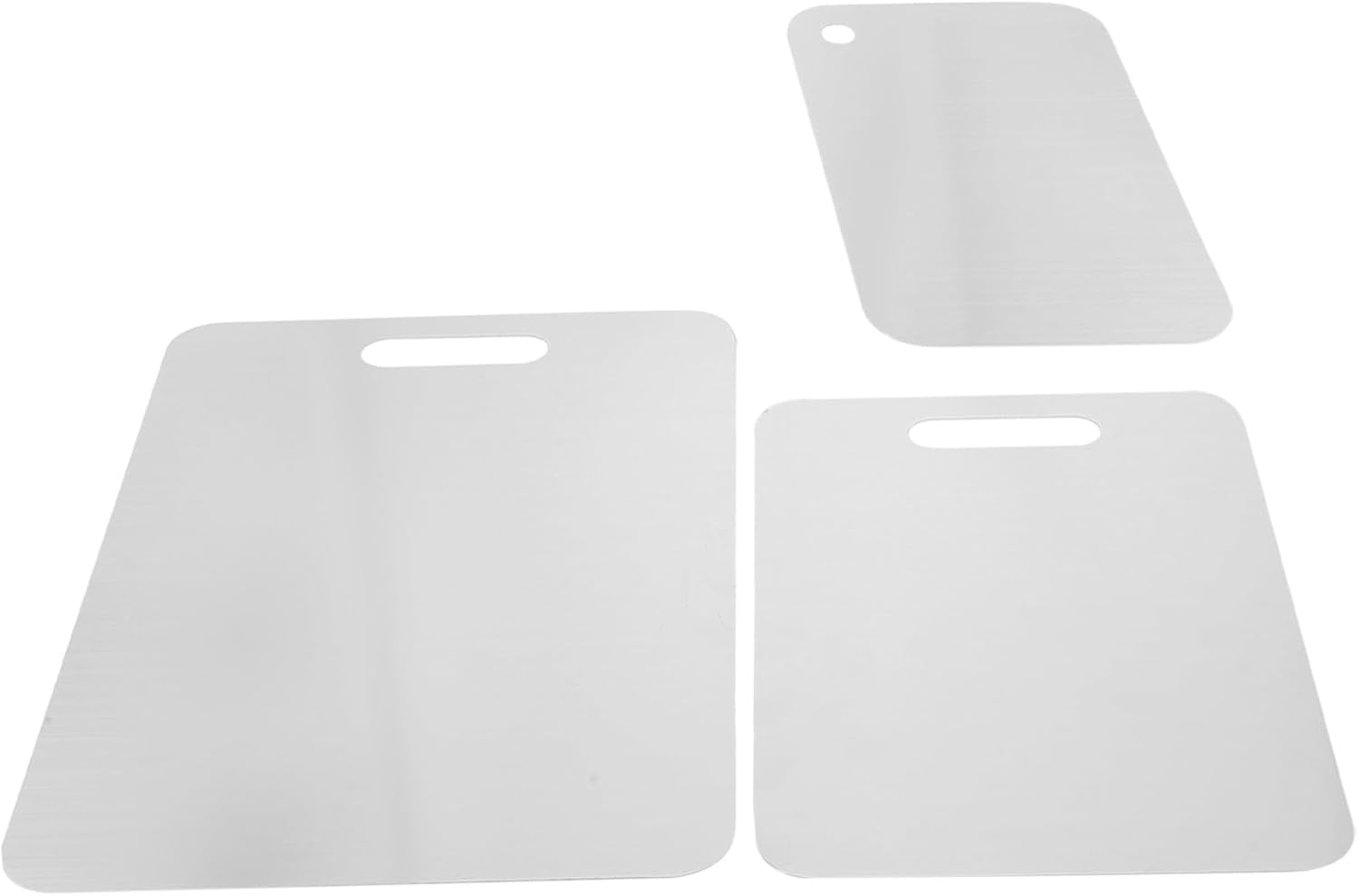 Totority 3pcs Stainless Steel Kitchen Cutting Boards with Double Sided Design, Thickened Construction, and Dishwasher Safe Feature, for Fruits, Dumpling Wrappers, and Dough Preparation