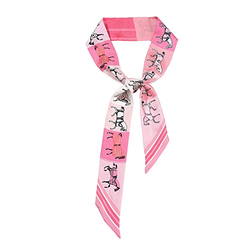 JERLA Mulberry Silk Scarf & Hair Ribbon Wrap for Women