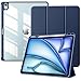 Produktbild TiMOVO Hülle für New iPad Air 13 Zoll (M3/M2-2025/2024), Schutzhülle mit Stifthalter, Schlank Ständer Schutzhülle mit Klarer Transparent Rückseite für iPad air 13, Auto Schlaf/Aufwach, Marineblau