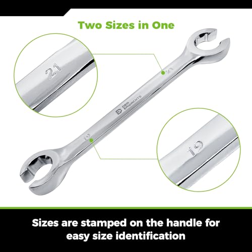 Image of Der Erwachte Flare Nut Wrench Set, Standard & Metric, 10-Piece