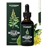 Betterbrand Mullein Drops for Lung Detox - Mullein Leaf Tincture with Chlorophyll - Helps Support Respiratory Health, Alcohol-Free, 1 Month Supply - 60ml