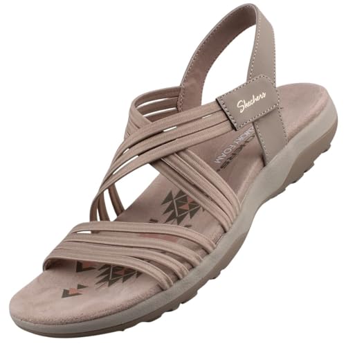 Skechers Reggae Slim   Sandalia Sunnyside 2.0 para mujer, Taupe, 38 EU