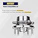 KUSATEC 512460 Front/Rear Wheel Bearing and Hub Assembly Fit for Ford Explorer 2011-2018, Ford Police Interceptor Utility 2013-2018