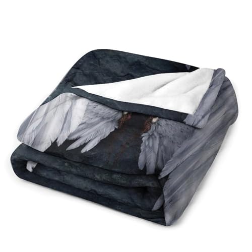 Couverture en flanelle ailes d'ange douce sans boulochage - 3