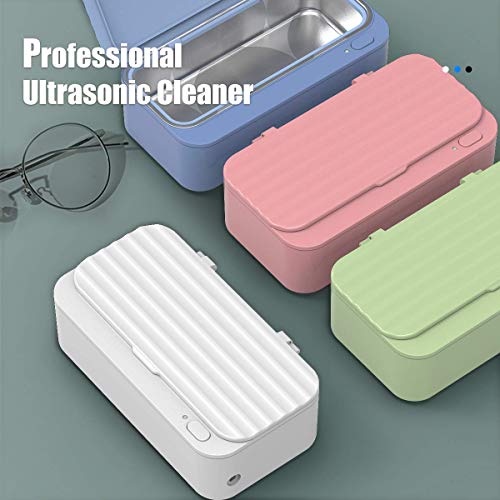 Ultrasonic Jewelry Cleaner Portable Professional Ultrasonic Machine with Basket for Cleaning Rings,Necklaces,Watches, Denture,Eyeglasses,Coins,Razors,Parts