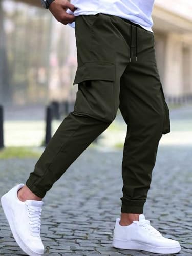 Image of TAGDO Solid Cargo Pant for Men (Pant-5157)